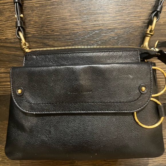 See By Chloe Phill Leather Crossbody Bag Black With Gold Accents Designer Bag - Picture 2 of 9